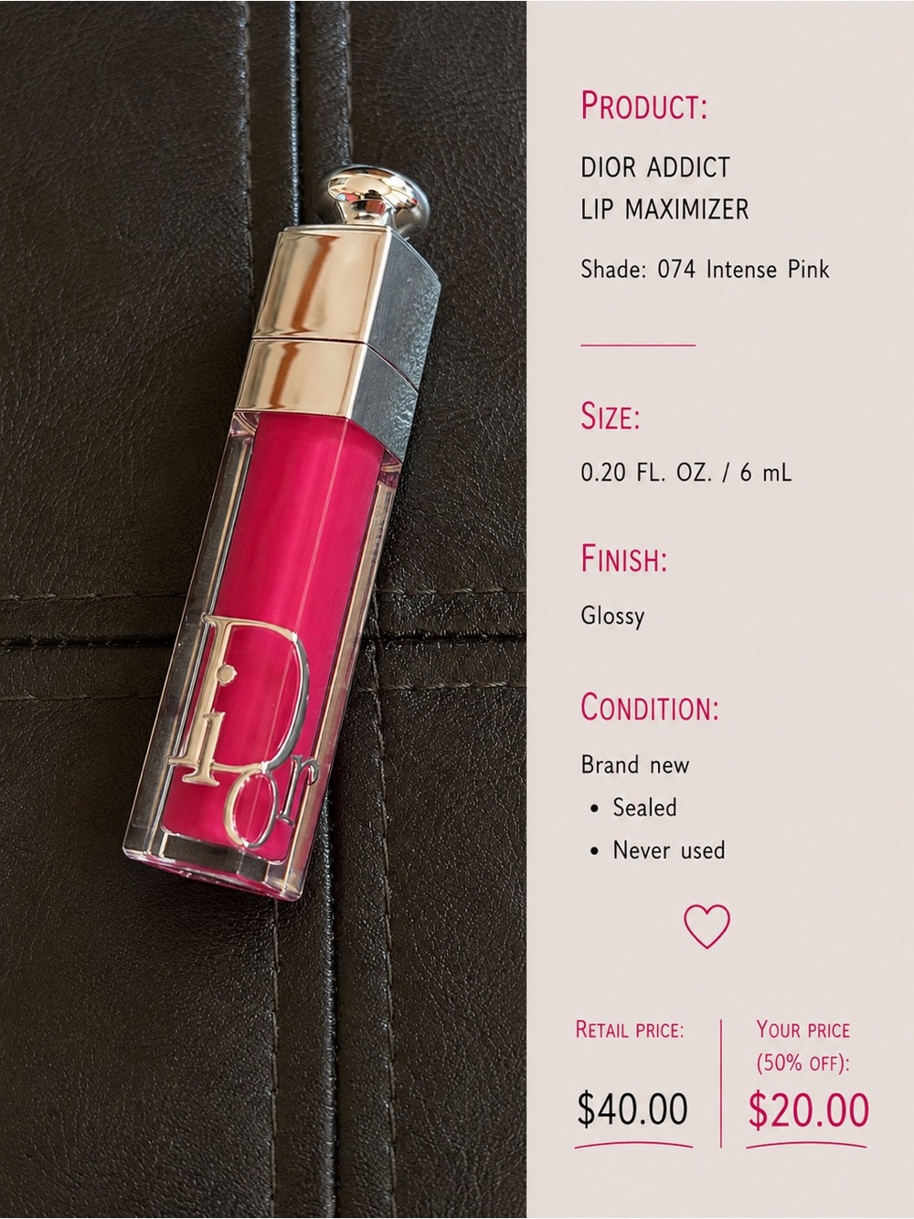 Dior Addict Lip Maximizer — Intense Pink Gloss